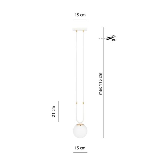 Emibig Emibig GLAM 1 WHITE/OPAL - Lámpara colgante retro para una iluminación acogedora