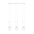 Emibig Emibig GLAM 3 WHITE/OPAL - Lámpara colgante retro para espacios elegantes