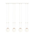 Emibig GLAM 4 WHITE/OPAL - Lámpara colgante retro para una iluminación acogedora