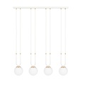 Emibig Emibig GLAM 4 WHITE/OPAL - Lampe suspendue rétro pour un éclairage chaleureux