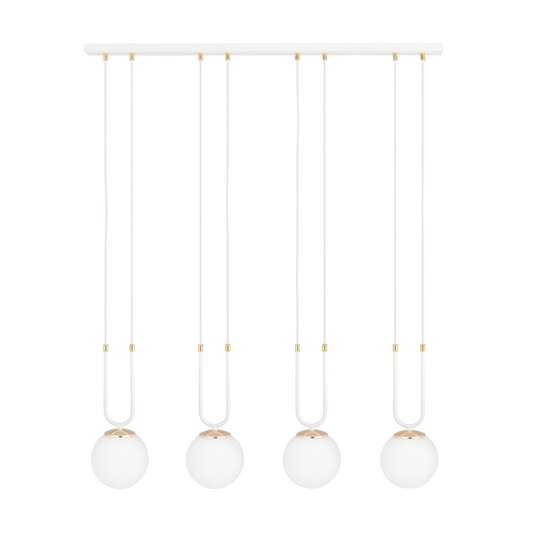 Emibig Emibig GLAM 4 WHITE/OPAL - Retro hanglamp voor sfeervolle verlichting