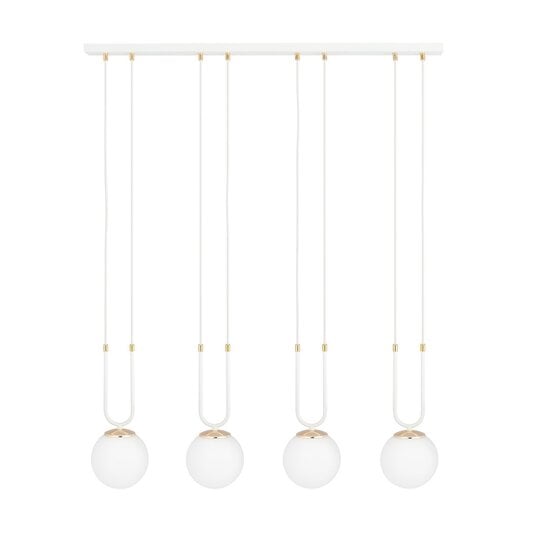 Emibig Emibig GLAM 4 WHITE/OPAL - Retro pendant lamp for cozy lighting