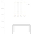 Emibig Emibig GLAM 4 WHITE/OPAL - Retro pendant lamp for cozy lighting