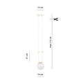 Emibig Emibig GLAM 1 WHITE/TRANSPARENT - Lámpara colgante retro para una iluminación elegante