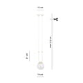 Emibig Emibig GLAM 1 WHITE/TRANSPARENT - Lampe suspendue rétro pour un éclairage élégant