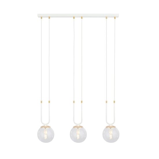 Emibig Emibig GLAM 3 Blanco/Transparente - Lámpara colgante retro para un ambiente elegante