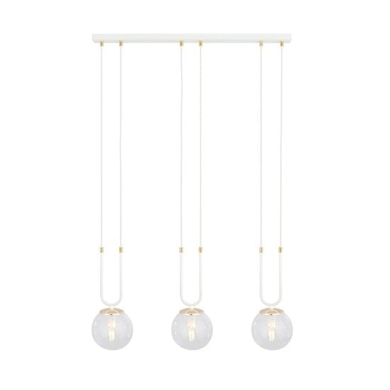 Emibig Emibig GLAM 3 WHITE/TRANSPARENT - Retro hanglamp voor sfeervolle verlichting