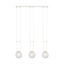 Emibig Emibig GLAM 3 WHITE/TRANSPARENT - Retro hanglamp voor sfeervolle verlichting