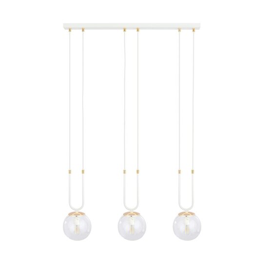 Emibig Emibig GLAM 3 Witte/Transparante Hanglamp - Retro stijl voor een sfeervolle ambiance