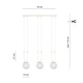 Emibig Emibig GLAM 3 WHITE/TRANSPARENT - Retro pendant lamp for stylish lighting
