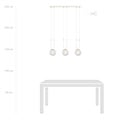 Emibig Emibig GLAM 3 WHITE/TRANSPARENT - Retro pendant lamp for stylish lighting
