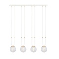 Emibig Emibig GLAM 4 WHITE/TRANSPARENT - Lampe suspendue rétro pour un éclairage élégant