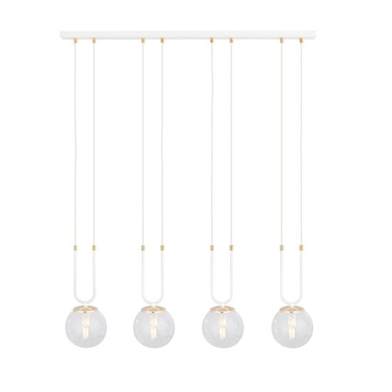 Emibig Emibig GLAM 4 WHITE/TRANSPARENT - Lámpara colgante retro para una iluminación elegante