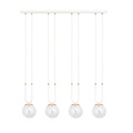 Emibig Emibig GLAM 4 WHITE/TRANSPARENT - Lampe suspendue rétro pour un éclairage élégant
