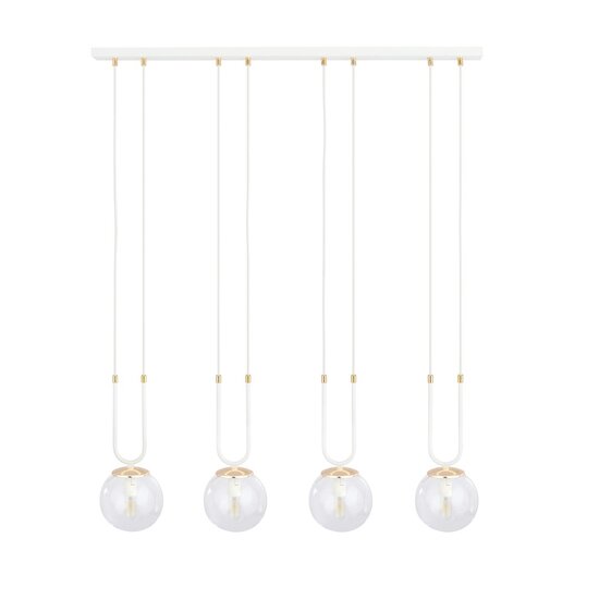 Emibig Emibig GLAM 4 WHITE/TRANSPARENT - Retro hanglamp voor sfeervolle verlichting