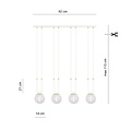 Emibig Emibig GLAM 4 WHITE/TRANSPARENT - Lámpara colgante retro para una iluminación elegante