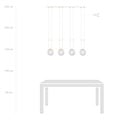 Emibig Emibig GLAM 4 WHITE/TRANSPARENT - Retro pendant lamp for stylish lighting