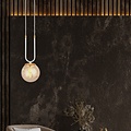Emibig Emibig GLAM 1 Wit/Miodowy Hanglamp - Retro stijl voor een sfeervolle ambiance