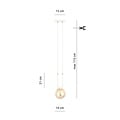Emibig Emibig GLAM 1 WHITE/MIODOWY - Retro pendant lamp for cozy lighting