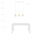 Emibig Emibig GLAM 3 WHITE/MIODOWY - Lampe suspendue rétro pour une ambiance chaleureuse