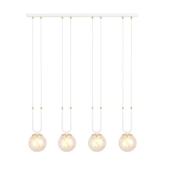 Emibig Emibig GLAM 4 WHITE/MIODOWY - Retro Pendelleuchte für stilvolle Beleuchtung