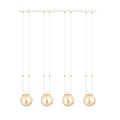 Emibig Emibig GLAM 4 White Pendant Lamp - Retro Style with Amber Shade