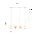 Emibig Emibig GLAM 4 WHITE/MIODOWY - Retro hanglamp voor sfeervolle verlichting
