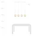 Emibig Emibig GLAM 4 WHITE/MIODOWY - Retro pendant lamp for stylish lighting