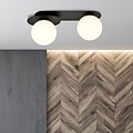 Emibig Emibig PLAZA 2 BLACK/OPAL - Moderne plafondlamp voor elke ruimte