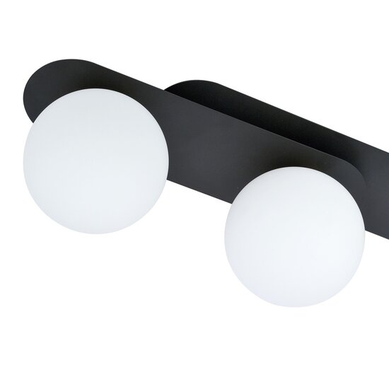 Emibig Emibig PLAZA 3 BLACK/OPAL - Lampe de plafond moderne pour tout espace