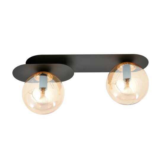 Emibig Emibig PLAZA 2 Noir/Ambre - Lampe de plafond moderne pour tous les espaces