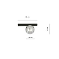 Emibig Emibig FIT 1 BLACK/GRAFIT - Lampe de plafond minimaliste pour tous les espaces