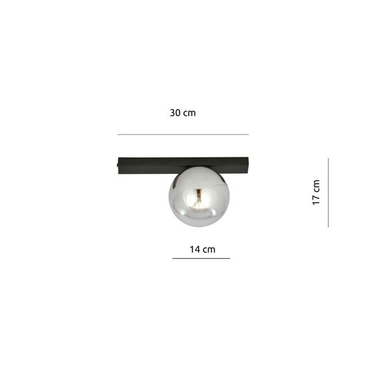 Emibig Emibig FIT 1 Black/Graphite - Minimalist ceiling lamp for any space