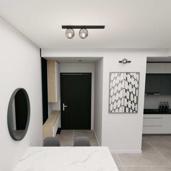 Emibig Emibig FIT 2 BLACK/GRAFIT - Lampe de plafond minimaliste pour tous les espaces