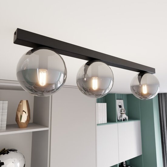 Emibig Emibig FIT 3 BLACK/GRAFIT - Lámpara de techo minimalista para cualquier espacio