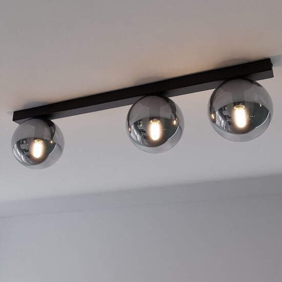 Emibig Emibig FIT 3 BLACK/GRAFIT - Minimalist ceiling lamp for any space