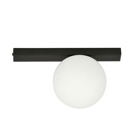 Emibig Emibig FIT 1 BLACK/OPAL - Minimalistische plafondlamp voor elke ruimte
