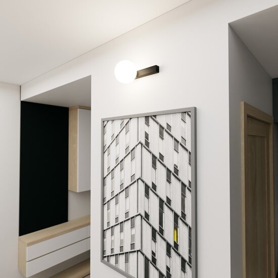 Emibig Emibig FIT 1 BLACK/OPAL - Minimalist ceiling lamp for any space