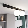 Emibig Emibig FIT 2 BLACK/OPAL - Lámpara de techo minimalista para cualquier espacio