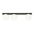 Emibig Emibig FIT 3 BLACK/OPAL - Minimalistische plafondlamp voor elke ruimte