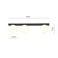 Emibig Emibig FIT 3 BLACK/OPAL - Minimalistische plafondlamp voor elke ruimte