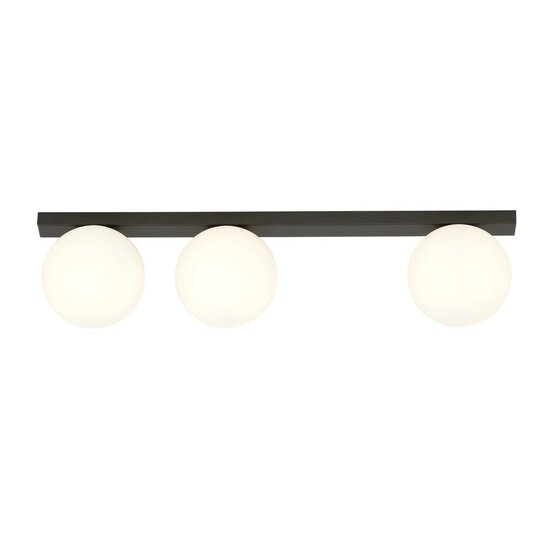 Emibig Emibig FIT 3 Zwart/Opal - Minimalistische Plafondlamp voor Elke Ruimte