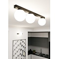 Emibig Emibig FIT 3 BLACK/OPAL - Minimalistische plafondlamp voor elke ruimte