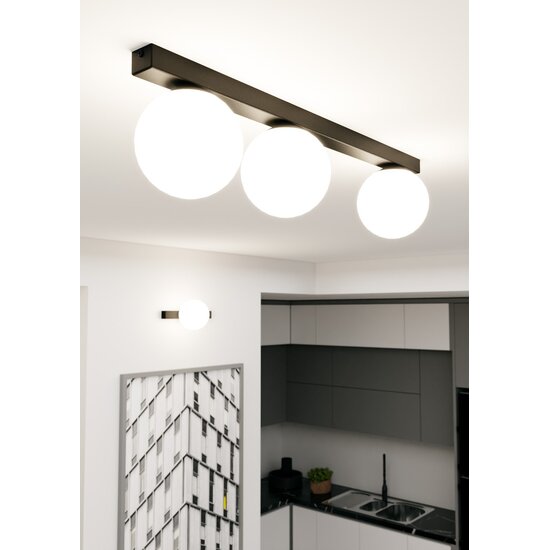 Emibig Emibig FIT 3 Schwarz/Opal - Minimalistische Deckenlampe für stilvolle Räume