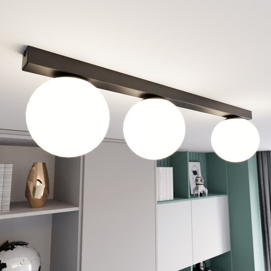 Emibig Emibig FIT 3 BLACK/OPAL - Minimalistische Deckenlampe für jeden Raum