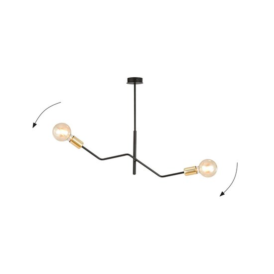 Emibig Emibig BOLT 2 BLACK GOLD - Scandinavian ceiling lamp with style