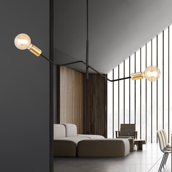 Emibig Emibig BOLT 2 BLACK GOLD - Lámpara de techo elegante para cualquier habitación