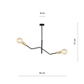 Emibig Emibig BOLT 2 BLACK GOLD - Scandinavische plafondlamp met stijl