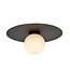 Emibig Emibig SOLAR 1 BLACK/OPAL - Lampe de plafond minimaliste pour tous les espaces