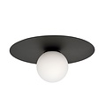 Emibig Emibig SOLAR 1 BLACK/OPAL - Lampe de plafond minimaliste pour tous les espaces